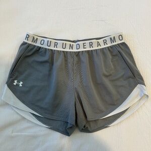 Under Armour Running Shorts Gray Size Large